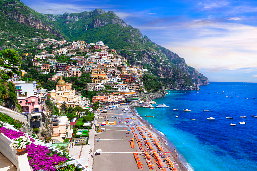 Italy - most beautiful scenic resort and town of Amalfi coast - Positano