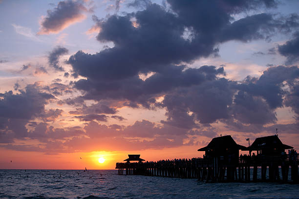 istock Sunset at the pier, Naples Florida 146891195