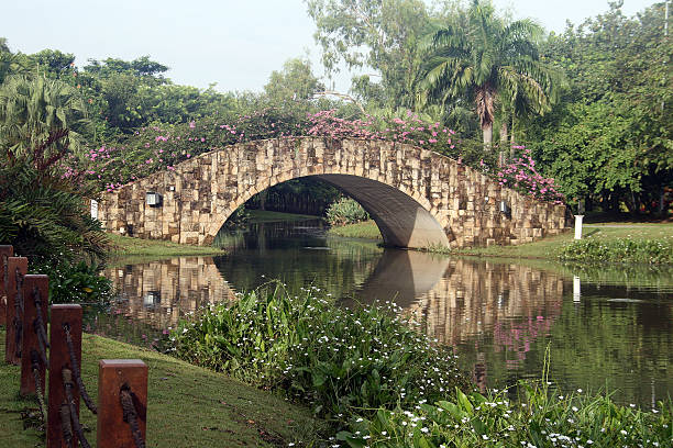 arch stone bridge stock photo