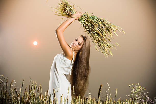 istock Young woman in the meadow 146891252