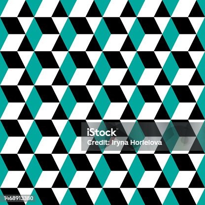 istock Stylish cubic pattern for interior design, textiles, website background, etc. 1468913380