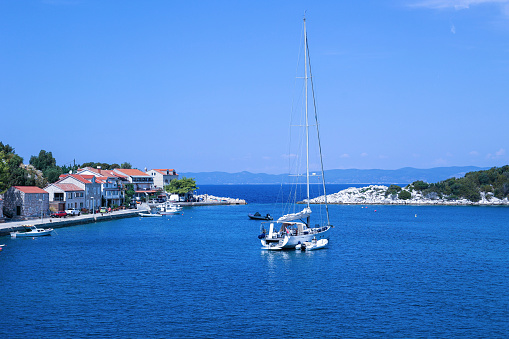 Mljet Island, Croatia - August 24, 2022: wonderful bay overlooking the open sea