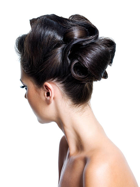 istock Rear view of a curly  hairstyle 146891420