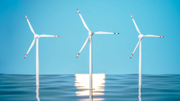 istock Wind turbines in the ocean 1468917382