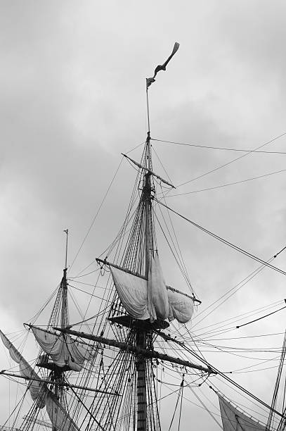 istock Crow's nest of an old pirate sailboat 146891864