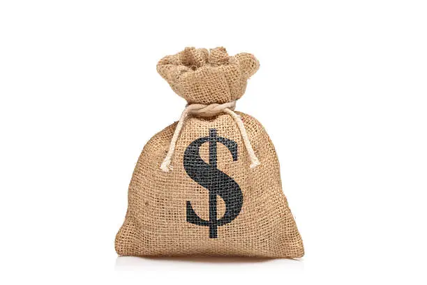 Photo of View of a money bag with US dollar sign