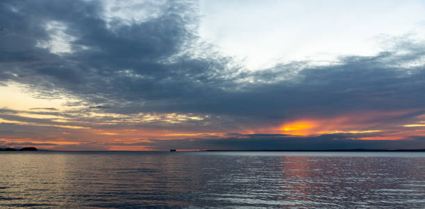 istock View sunset on sea side in England. 1468919984