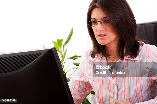 Businesswoman At The Office Stock Photo - Download Image Now - 30-39 Years, Adult, Adults Only