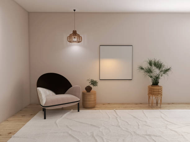 istock Living room interior 3d illustration, 3d render 1468924881