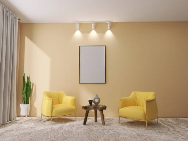 istock Living room interior 3d illustration, 3d render 1468926239