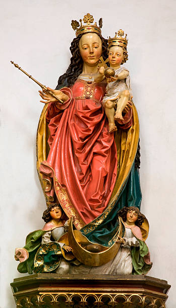istock Holy Mary gothic statue from Banska Stiavnica 146893106