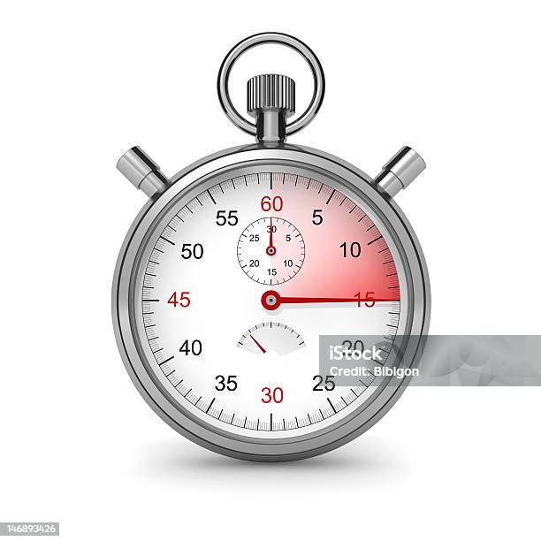 Stopwatch 15 Seconds Stock Photo - Download Image Now - Stopwatch, Clipping Path, Clock