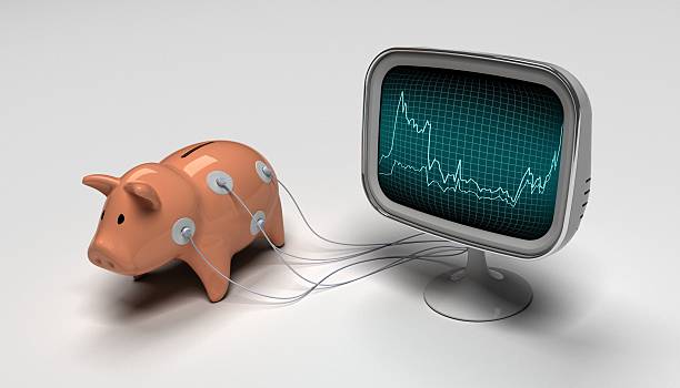 electrocardiograma alcancía - kafa fotografías e imágenes de stock