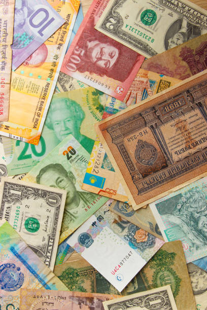 istock Background from different money banknotes from all over the world 1468935307