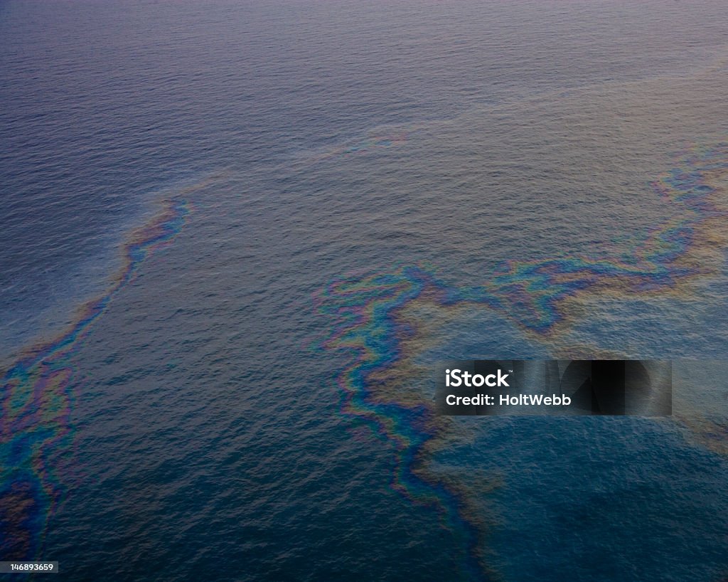 Chiazza di petrolio nel Golfo del Messico - Foto stock royalty-free di Chiazza di petrolio