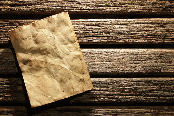 istock Old paper on wooden wall 146893753