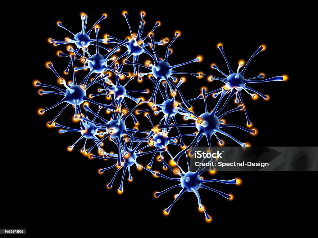 Neuronal ネットワーク - 3Dのロイヤリティフリーストックフォト