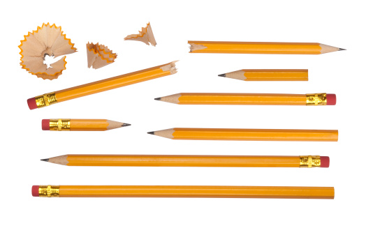 Pencils isolated on white background