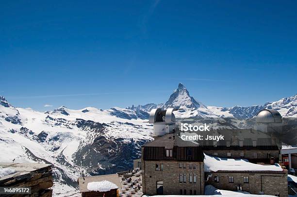 Góra Matterhorn Gornergrat Hotel I Obserwatorium Szwajcaria - zdjęcia stockowe i więcej obrazów Alpy