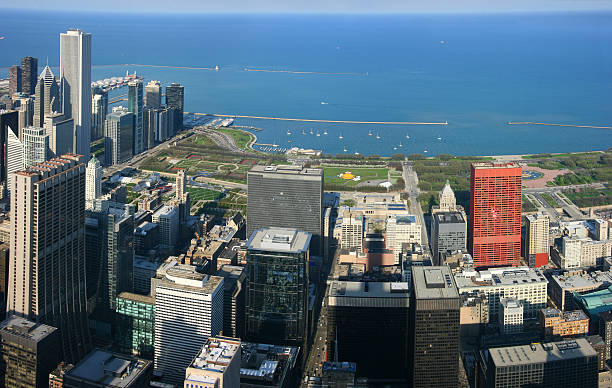 istock Chicago Millennium Park aerial panorama 146895402