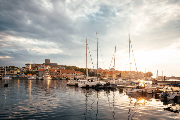 Marstrand harbour on the Swedish West Coast is a famous travel destination.