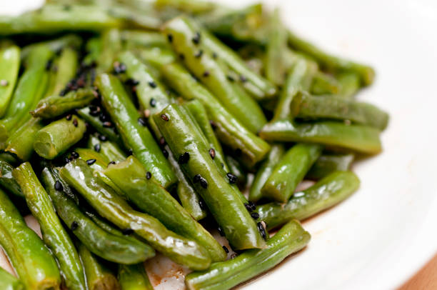 istock Stir-fried green beans and sesame seeds 1468958857