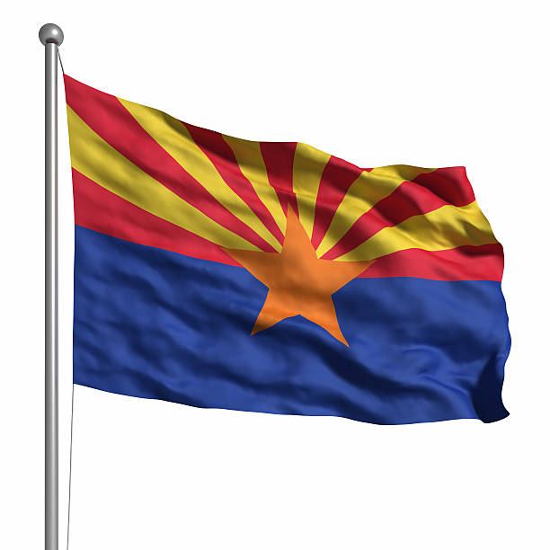 Flag of Arizona (isolated) stock photo