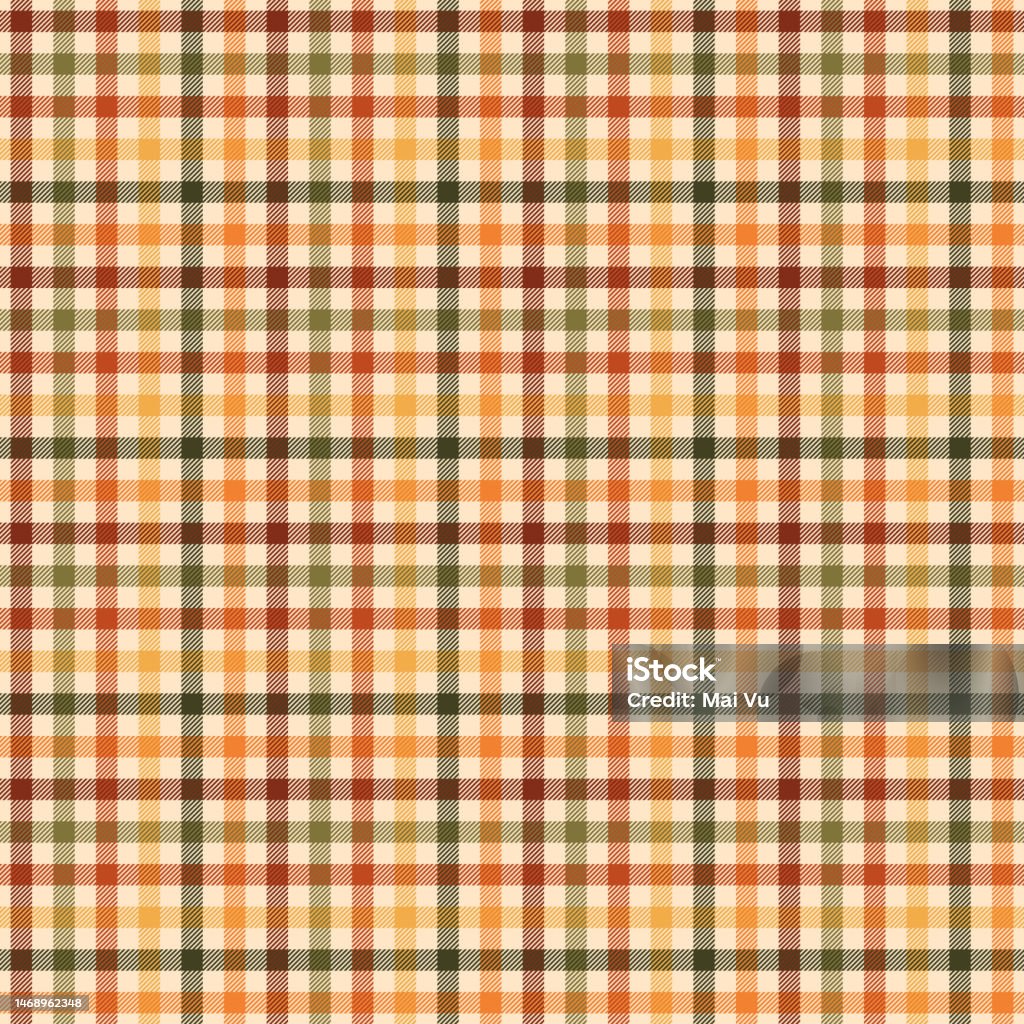 Fall Plad Pattern Autumn Plaid Seamless Pattern Stock Illustration - Download Image Now ...