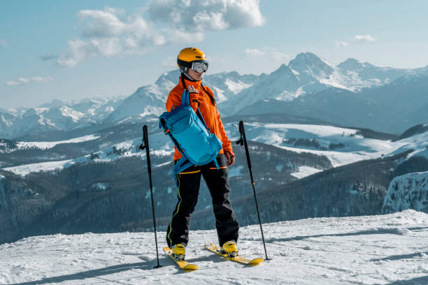 istock Amazing scenery during one ski day in the mountains 1468964944