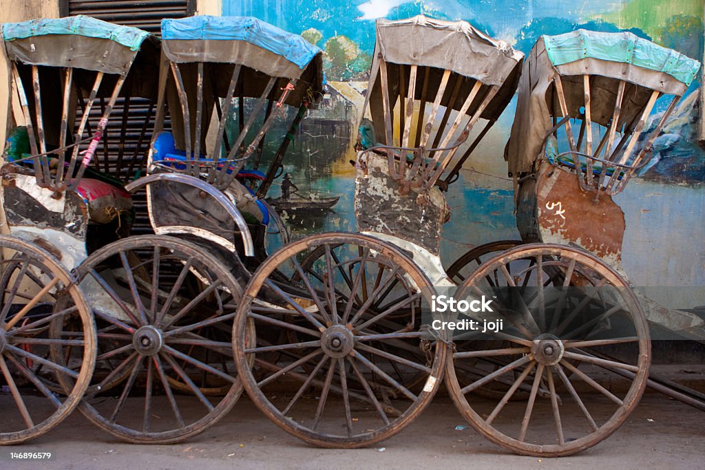 Rickshaws alimentação humana - Royalty-free Antigo Foto de stock