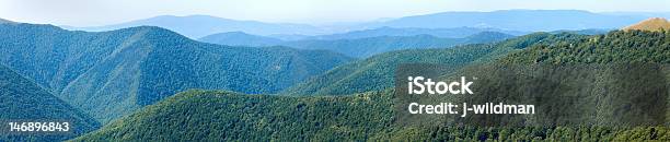 Bosque De Verano Hazy Vista Panorámica De La Montaña Foto de stock y más banco de imágenes de Agosto