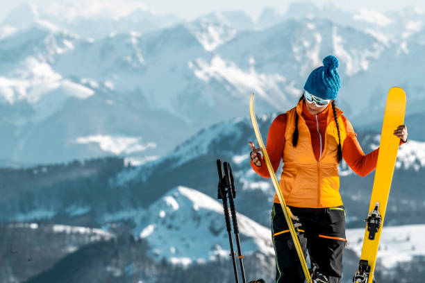 istock Ski touring adventures and full equipment for it 1468968506