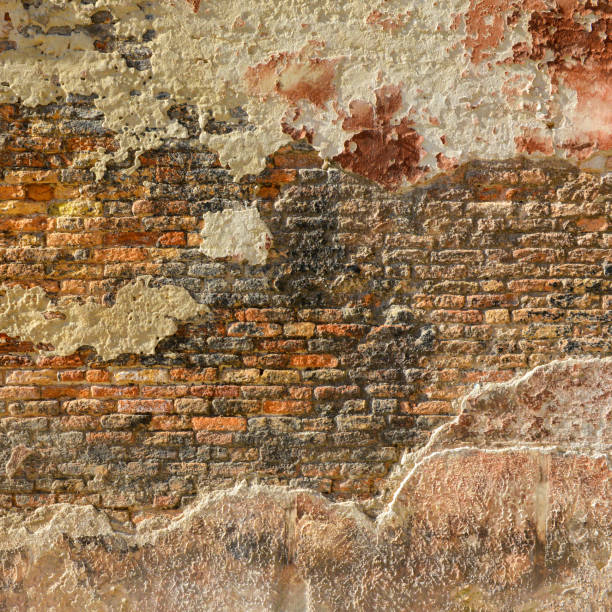 istock Old brick wall with red brick background, vintage wall background 1468971080