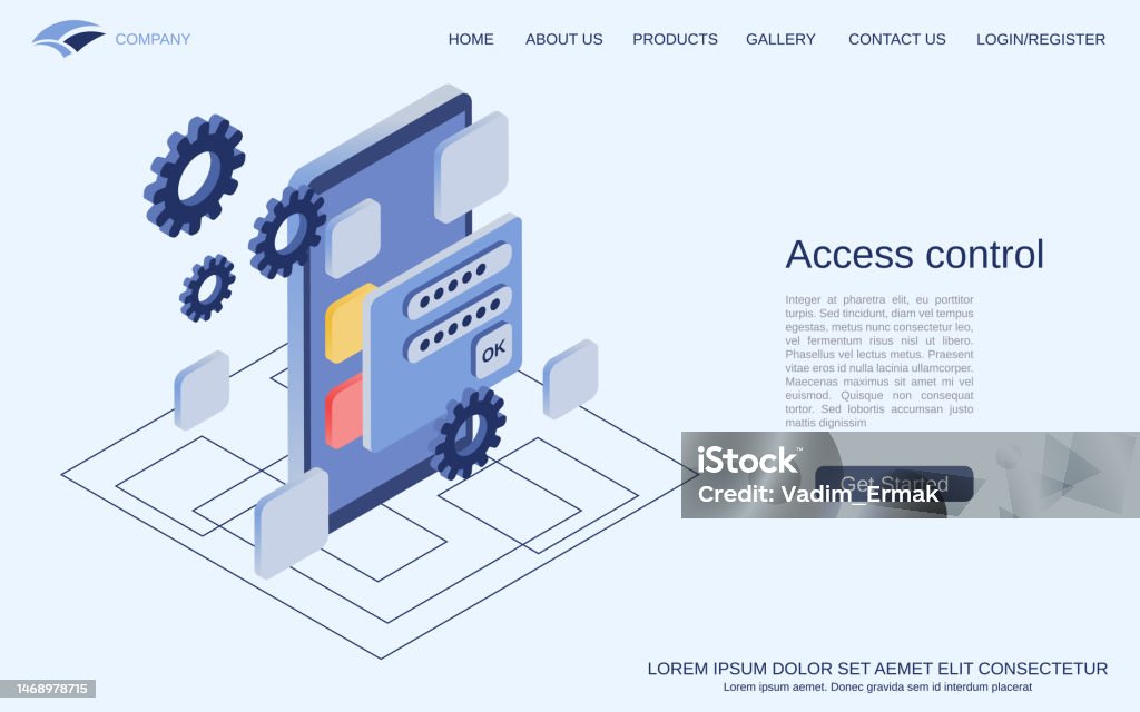 Access Control Visualization Access Control Vector Concept Stock Illustration - Download Image Now ...