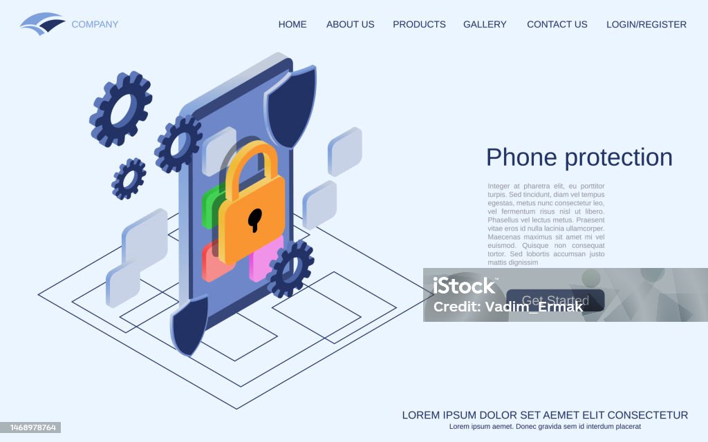 Protection Format Phone Mobile Phone Protection Vector Concept Stock Illustration - Download ...