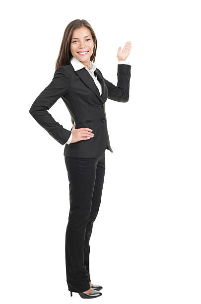 istock Businesswoman showing copy space 146898072