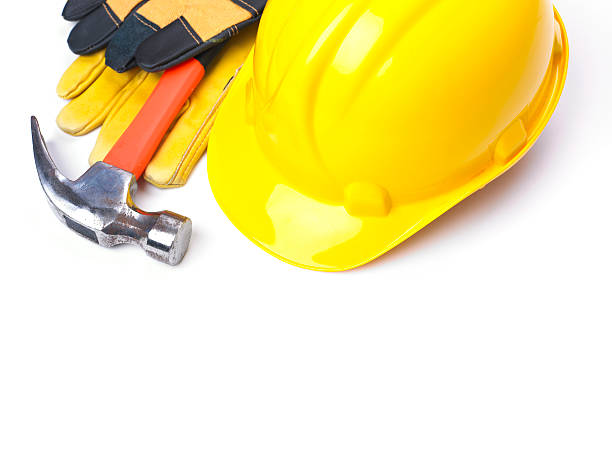 istock HardHat Hammer And Leather Gloves 146898165