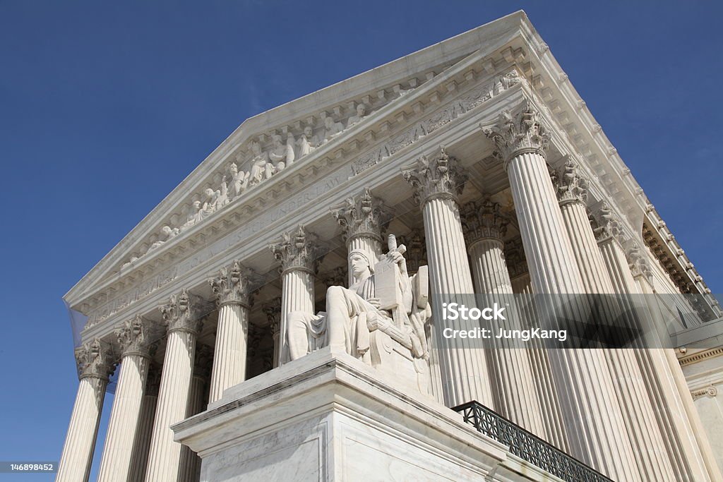 US Supreme Court United States Supreme Court Building in Washington Architectural Column Stock Photo