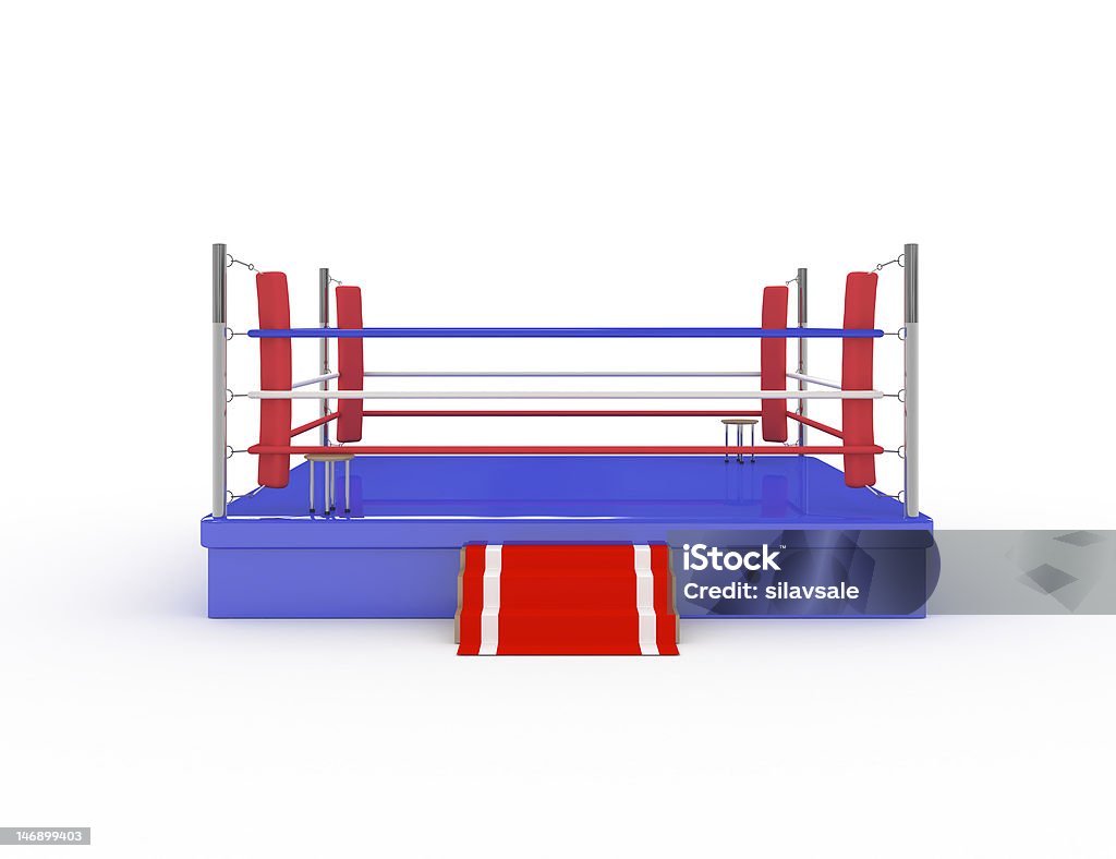 3 d Ringue de Boxe - Royalty-free Azul Foto de stock