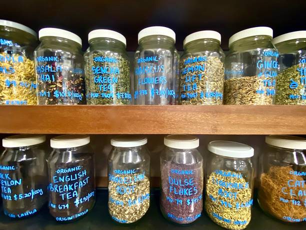 istock Jars of Herbal Tea, Spices, Powders 1468994804