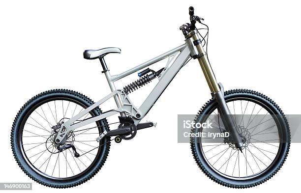 Descenso De Bicicleta Foto de stock y más banco de imágenes de Mountain Bike - Mountain Bike, Amortiguador mecánico, Andar en bicicleta
