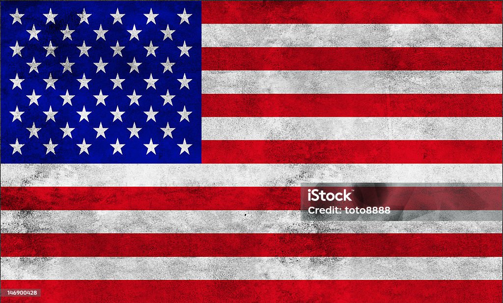 Bandeira de Grunge EUA - Foto de stock de Bandeira Norte-Americana royalty-free