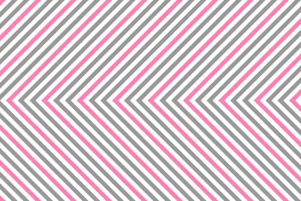 Vector illustration of Pink and grey chevron arrow stripes pattern background vector.