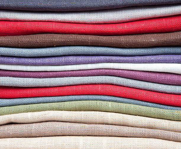 Stack of linen stock photo