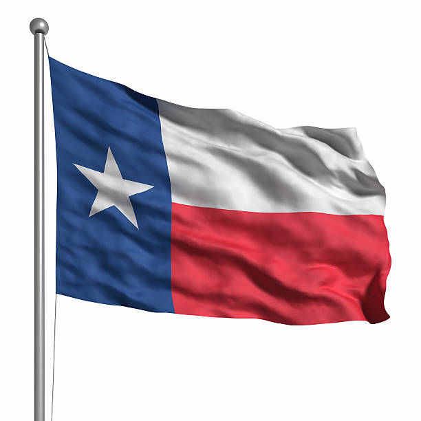 Flag of the Texas (isolated) stock photo