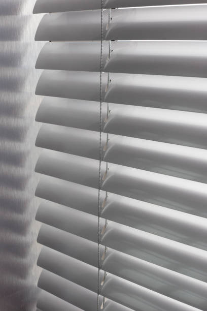 istock Aluminum blinds closeup on the window 1469011167