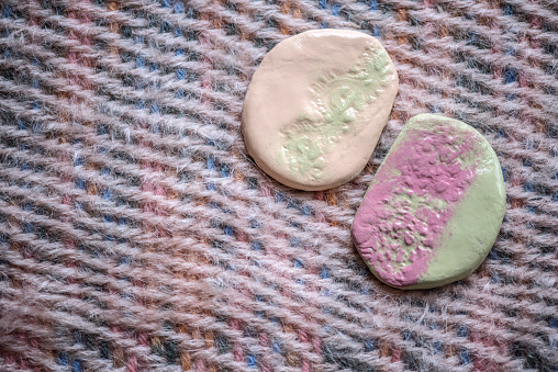Colorful Brooches in Clay  Made from an Artist for Women´s Day