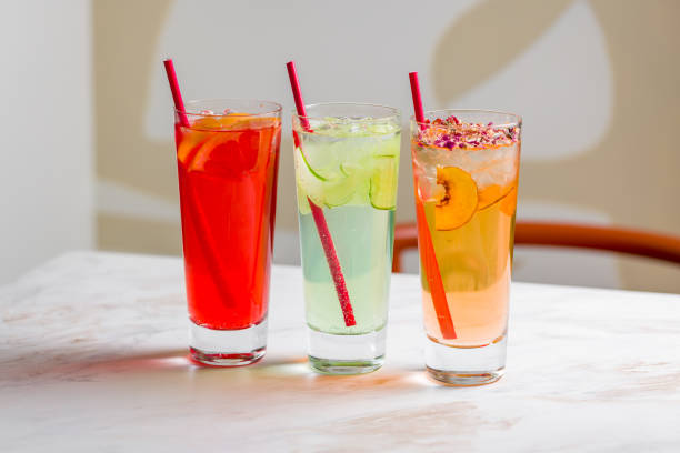 istock different lemonades in glasses on white marble table 1469013947