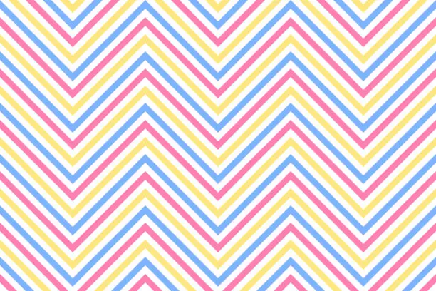 Vector illustration of Colorful zigzag chevron stripes pattern background vector.