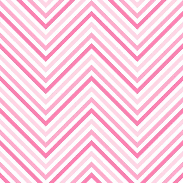 Vector illustration of Pastel pink zigzag chevron stripes pattern background vector.